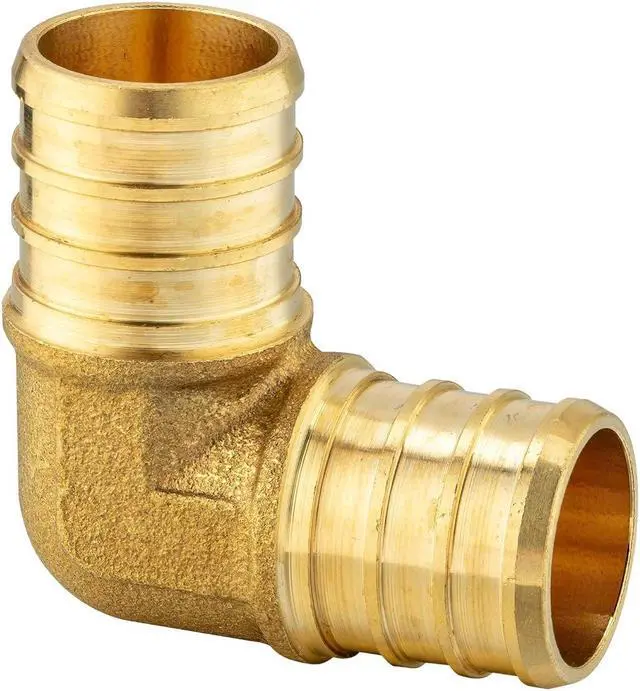 Alt view image 5 of 7 - (Pack of 45) EFIELD 3/4" Barb Pex Brass Crimp Fittings 15 Pieces each: Tee, Elbow and Coupling For Pex Tubing Connection, ASTM F1807