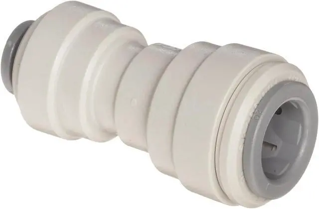 Main image of Acetal Copolymer Tube Fitting, Reducing Straight Union, 1/2" x 3/8" Tube OD (Pack of 10)