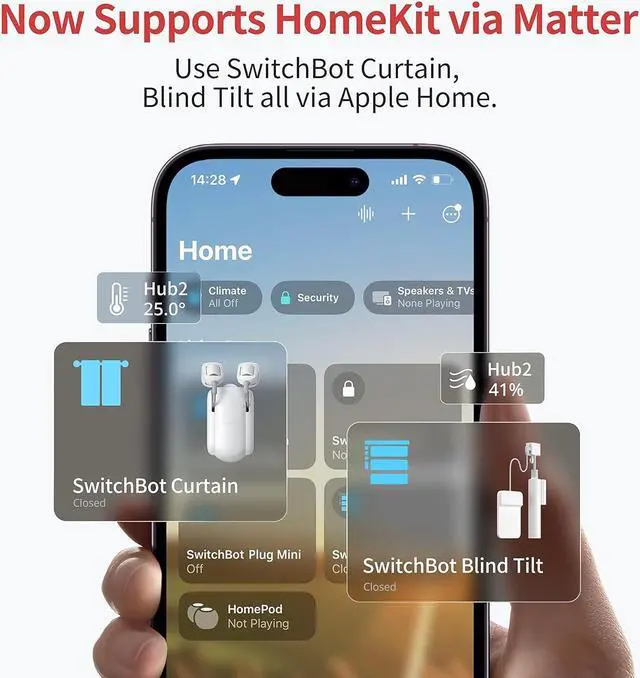Alt view image 5 of 7 - Hub 2 (2nd Gen), work as a WiFi Thermometer Hygrometer, IR Remote Control, Smart Remote and Light Sensor, Link SwitchBot to Wi-Fi (Support 2.4GHz), Compatible with Alexa&Google Assistant
