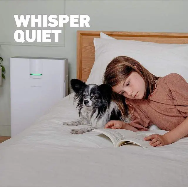 Alt view image 6 of 7 - Smart Air Purifiers - True HEPA Air Purifier, Cleaner & Filter for Allergies, Smoke, Pets - Eliminator of 99.9% of Dust, Pet Hair, Odors - HSP002-1500 Sq. Ft.