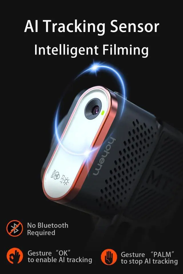 Alt view image 3 of 7 - iSteady MT2 Kit Camera Stabilizer with AI Tracker/Magnetic Fill Light, All in One 3-Axis Gimbal Stabilizer for Mirrorless Camera Smartphone, Native Vertical Shooting