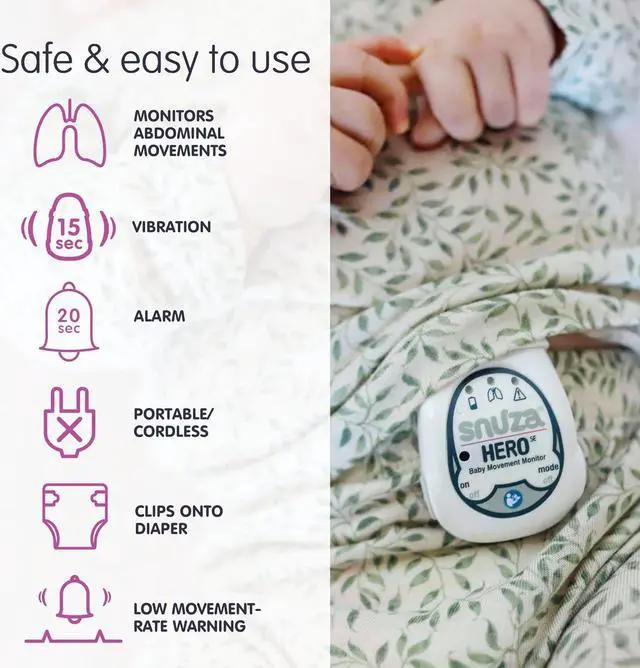 Alt view image 3 of 7 - Baby Abdominal Movement Monitor: Real-time Alerts for No Breathing, Gentle Vibration Rousing, Portable & Wearable, Medical Grade Material. Safer Sleep for Infants. Peace of Mind for Parents