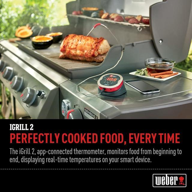 Alt view image 3 of 6 - iGrill 2 Bluetooth Smart Meat Thermometer w/2 Color-Coded Meat Probes, 200-Hour Battery Life, Illuminated Display and LED Temperature Readout