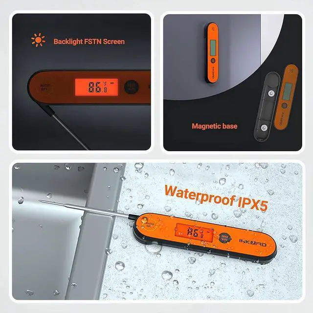 Alt view image 7 of 7 - WiFi Grill Thermometer & Instant Read Thermometer IHT-1P, Rechargeable Digital BBQ Meat Thermometers with Alarm Timer Graph Calibration Magnet for Food Oven Smoker Kitchen