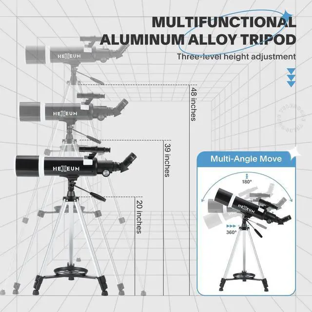 Alt view image 6 of 7 - 80mm Aperture 600mm Fully Multi-Coated High Transmission Coatings with AZ Mount Tripod Phone Adapter, Carrying Bag, Wireless Control.