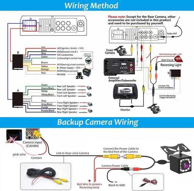 Alt view image 5 of 6 - Single Din Car Stereo with Dash Cam & Backup Camera, 7INCH Flip Out Single Din Touchscreen Car Stereo with  Carplay & Android Auto, Car Audio Receivers Bluetooth Mirrorlink FM Car Radio