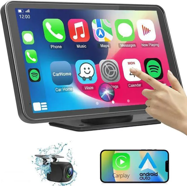 Main image of Wireless Car Stereo Compatable with  CarPlay and Android Auto,7" HD Portable Bluetooth CarPlay Touch Screen for Car,with Backup Camera Car Play for All Cars