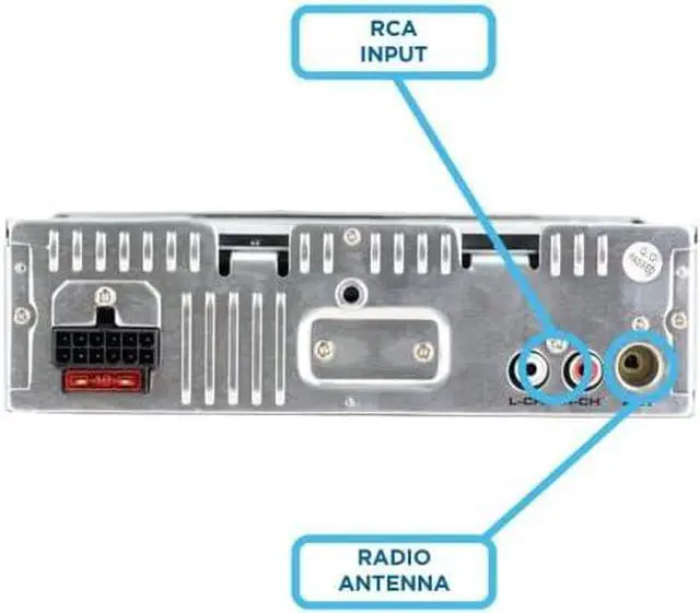 Alt view image 6 of 7 - JCR311 10 Character LCD Single DIN Car Stereo Radio CD Player Push to Talk Assistant Bluetooth Hands Free Calling & Music Streaming AM/FM Radio USB Playback & Charging