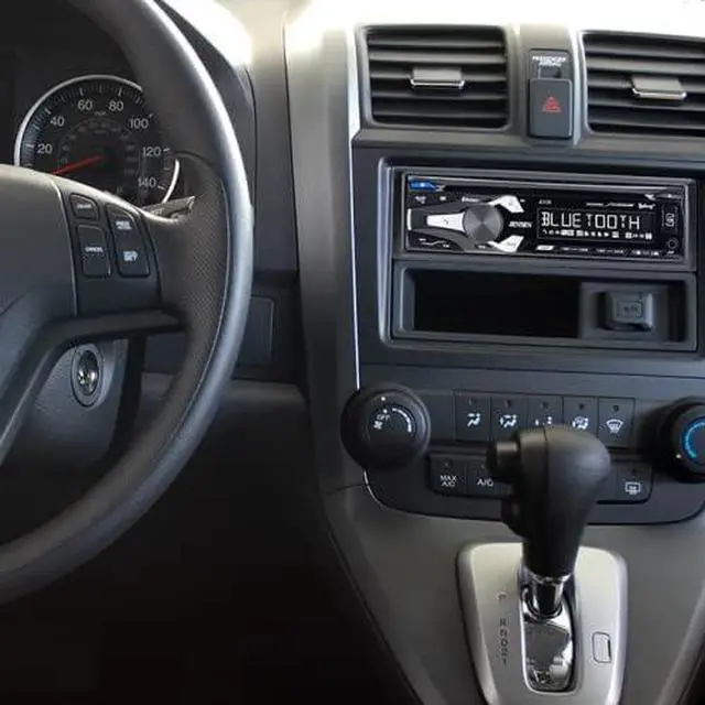 Alt view image 7 of 7 - JCR311 10 Character LCD Single DIN Car Stereo Radio CD Player Push to Talk Assistant Bluetooth Hands Free Calling & Music Streaming AM/FM Radio USB Playback & Charging