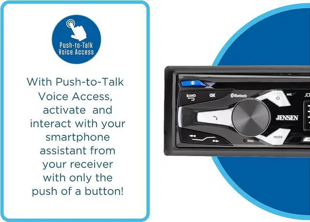 Alt view image 4 of 7 - JCR311 10 Character LCD Single DIN Car Stereo Radio CD Player Push to Talk Assistant Bluetooth Hands Free Calling & Music Streaming AM/FM Radio USB Playback & Charging