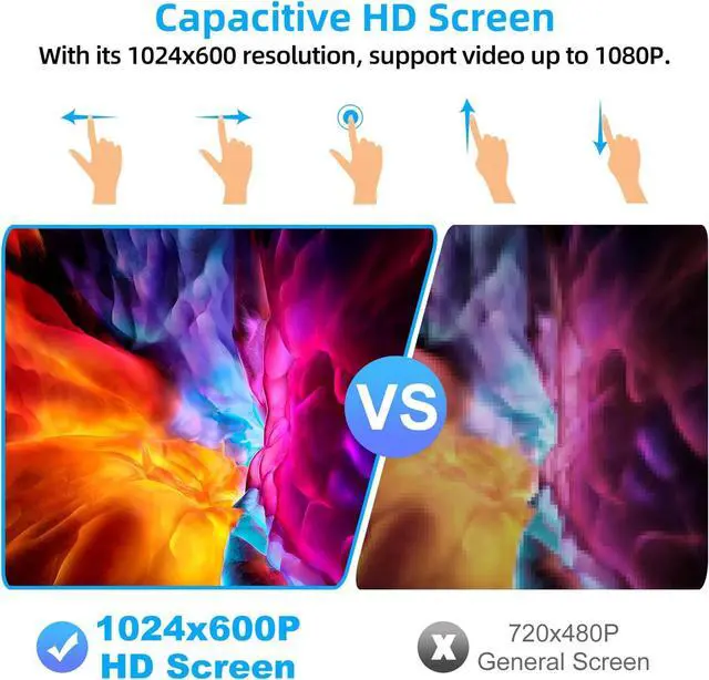 Alt view image 7 of 7 - Double Din Car Stereo with Dash Cam - Voice Control Carplay, Android Auto, Steering Wheel Controls, 7" HD Touchscreen, Backup Camera, Bluetooth, Mirror Link, Subw, USB/TF/AUX, AM/FM Radio Receiver