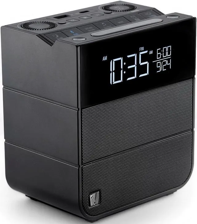 Main image of Sound Rise II, SFQ-16: Bedside Alarm Clock Radio & Bluetooth Speaker, with Large Display Screen, FM Radio, Fast USB Charging, and Nature Sound
