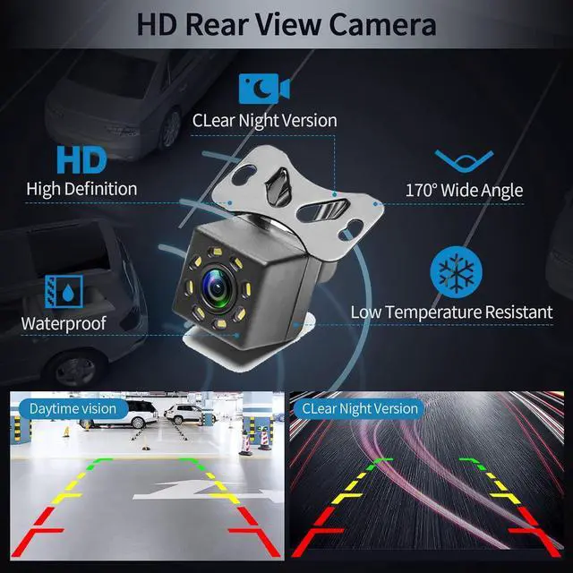 Alt view image 5 of 7 - Android Car Stereo Double Din 10.1 Inch Car Radio 2.5D HD Touchscreen Head Unit with Bluetooth GPS Support WiFi FM Radio Dual USB Mirror Link SWC Backup Camera