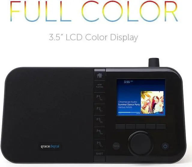 Alt view image 2 of 7 - Digital Mondo Elite Smart Internet Radio, Bluetooth, Wi-Fi, 7-Day Alarm  Microphone-Free (Black)
