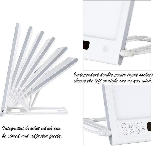 Alt view image 6 of 7 - Light Alarm Clock 3 Color Light Therapy Sunrise Wake-up lamp, 12000lux Sun lamp Restorative Strength, Focusing Attention