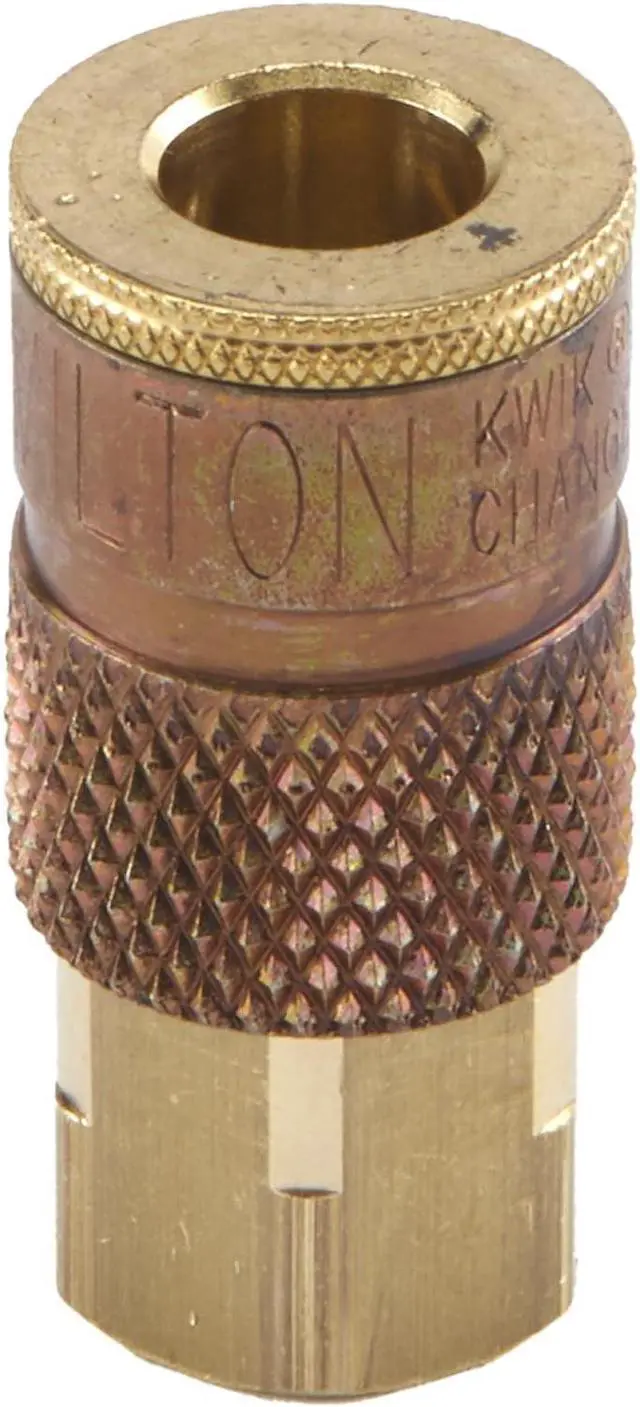 Alt view image 3 of 6 - (785) 1/4" FNPT Female T-Style Air Compressor Quick Connect Fitting Coupler (10 pieces) , Blue
