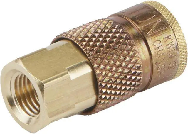 Alt view image 5 of 6 - (785) 1/4" FNPT Female T-Style Air Compressor Quick Connect Fitting Coupler (10 pieces) , Blue