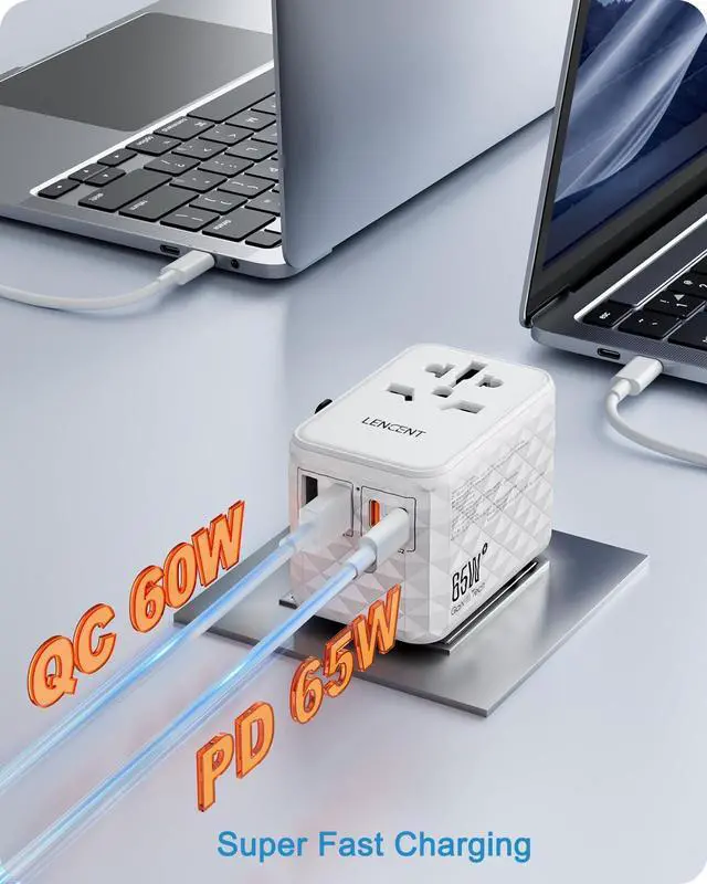 Alt view image 4 of 7 - 140W International Travel Adapter, GaN Universal Travel Adapter with 1 USB-A & 3 Type C Power Adapter, Fast Charger for Phone,Laptops, Worldwide Plug Adapter for USA/UK/EU/AUS, Black