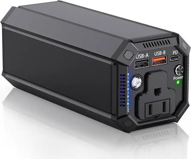 Main image of Portable Power Bank with AC Outlet 100W Portable Laptop Charger 98Wh/27000mAh High Capacity with 65W PD USB C Laptop Battery Bank Backup Power Source for Business Travel and Outdoor Activities