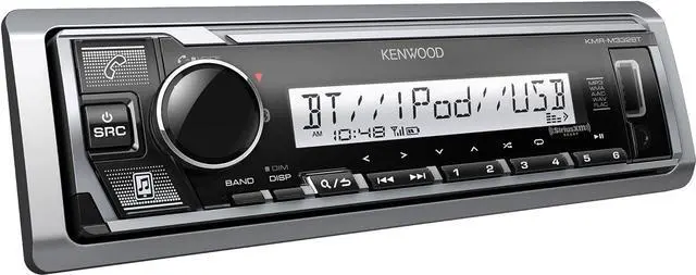 Alt view image 2 of 5 - KMR-M332BT Car & Marine Stereo - Single Din, Bluetooth Audio, USB MP3, Aux in, AM FM Radio SiriusXM Ready, Weatherproof, Multi Color Illumination