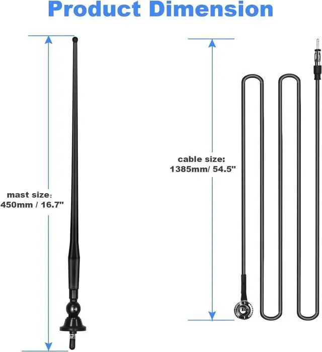 Alt view image 7 of 7 - Boats Marine Radio Bluetooth and Speakers Audio System Package - Waterproof Marine Stereo Receiver+ 1 Pari 4 inches Black Speakers + Antenna for Boats ATV UTV Motorcycle 306.301B.056B