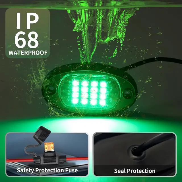 Alt view image 5 of 7 - 8Pods RGB LED Rock Lights with APP/RF Remote Control, Underglow Lights Multi Zone Neon Exterior Lights Multicolor 12v Waterproof for Trucks Accessories Jeep UTV SUV ATV Golf Cart Offroad