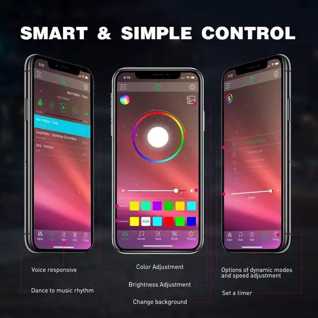 Alt view image 4 of 6 - RGB LED Rock Lights Kit 8 pods Underglow Multicolor Neon Light Pod with Bluetooth App Control Timing Function Flashing Music Mode IP68 Exterior Wheel Well Light for ATV UTV