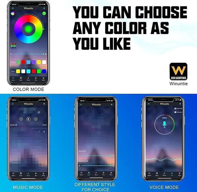 Alt view image 4 of 6 - 12 Pods RGB Rock Lights 12V with Wires,Waterproof Music Mode APP/Remote Control Multicolor Underglow Light Kit Wheel Well Lights for Off Road Trucks SUV ATV UTV Trailer Boats