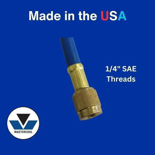 Alt view image 6 of 7 - 59161, Brass R410A, R22, R404A 2-Way Manifold Gauge Set with 3-1/8" Gauges, 3-60" Hoses and Standard 1/4" Fittings