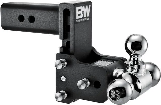Main image of Trailer Hitches Tow & Stow Adjustable Trailer Hitch Ball Mount - Fits 2.5" Receiver, Tri-Ball (1-7/8" x 2" x 2-5/16"), 5" Drop, 18,000 GTW - TS20048B