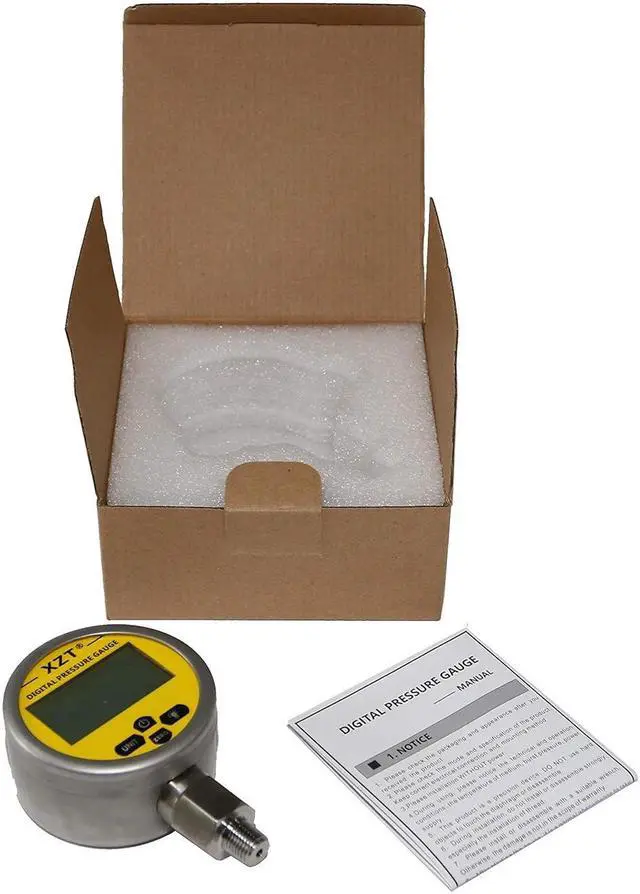 Alt view image 4 of 5 - 3.15" 10000 PSI Digital Hydraulic Pressure Gauge,Pressure Manometer, Pressure Sensor with 1/4-Inch NPT Connector,Base Entry