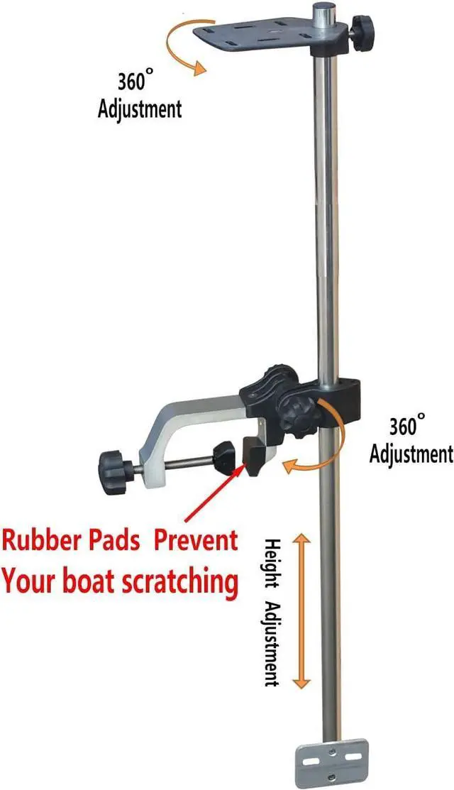 Alt view image 2 of 7 - Universal Portable Transducer Bracket + Fishfinder Mount.