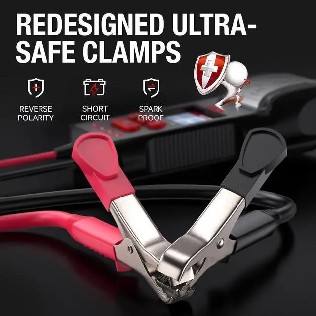 Alt view image 7 of 7 - BST600 Car Battery Tester with Printer - 12V/24V, 100-2000 CCA, Digital Auto Battery Load Tester - Cranking and Charging System Test for Heavy Duty Truck, Marine, Motorcycles, RVs, SUVs, Boats