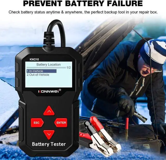 Alt view image 6 of 7 - KW710 Car Battery Tester 6V 12V 24V, Battery Load Tester Automotive 100-2000CCA Digital Auto Battery Analyzer Alternator Starter Tester for Car Truck Motorcycle Marine ATV SUV