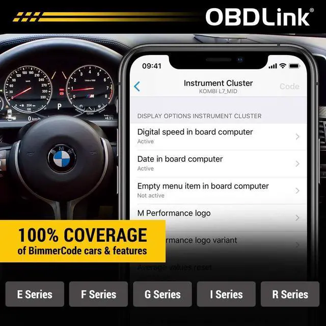 Alt view image 3 of 6 - CX Bimmercode Bluetooth 5.1 OBD2 Adapter for BMW/Mini, Works with iPhone/iOS & Android, Car Coding, OBD II Diagnostic Scanner