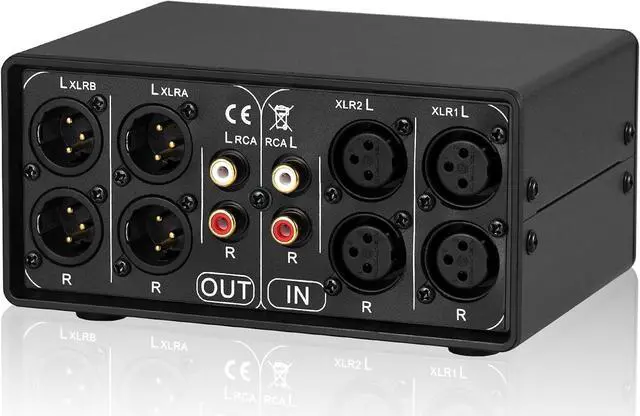 Alt view image 2 of 5 - MC3 3-IN-3-OUT XLR Balanced/RCA Stereo Converter Audio Selector Splitter Box Passive Preamp XLR to RCA Audio Switch (XLR & RCA)