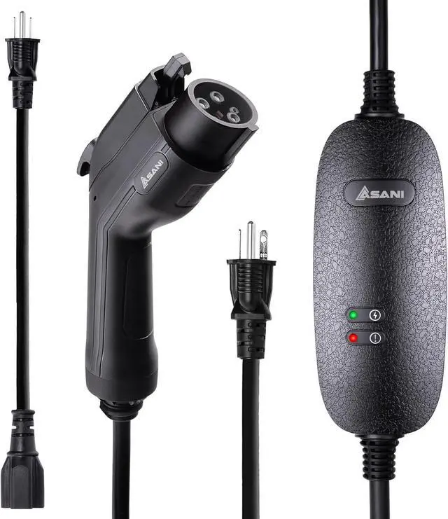 Main image of Level 1 & 2 EV Charger - 110-240V at 16 Amps - Portable Electric Vehicle EV Charger with NEMA 6-20 with NEMA 5-15 Adapter Plug for J1772 Electric Cars