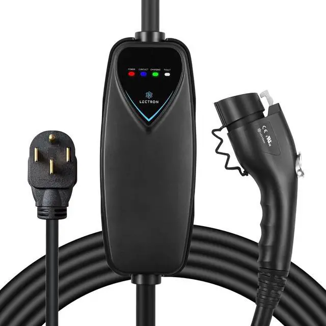 Main image of Level 1 EV Charger - ETL Certified, 110V, 15 Amp, 16 ft Extension Cord & J1772 Cable - Portable Electric Car Charger for J1772 EVs with NEMA 5-15 Plug