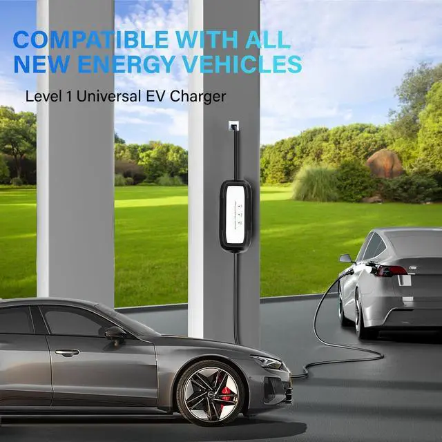 Alt view image 5 of 7 - Portable EV Charger Level 1, 15Amp 110V, Electric Vehicle Charger with 21Ft Extension Cord,NEMA 5-15P for Plug-in Home EV Charging Station,Compatible with SAE J1772 EVs(Tesla Need Adapter)