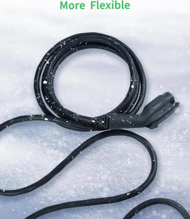 Alt view image 4 of 7 - Home Level 2 EV Charger up to 50Amp, 240V, Indoor/Outdoor Car Charging Station, Flexible 25-Foot Cable,Hardwired, Silver