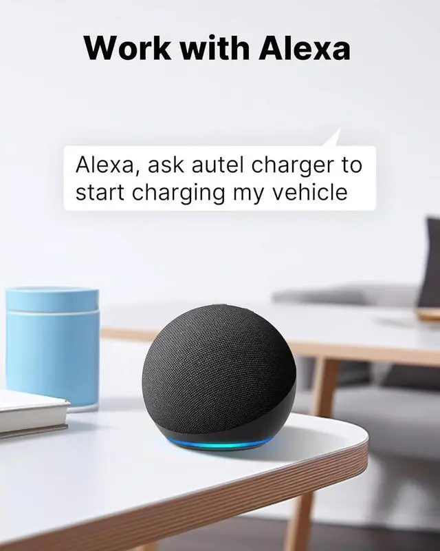 Alt view image 6 of 7 - Home Level 2 EV Charger up to 50Amp, 240V, Indoor/Outdoor Car Charging Station, Flexible 25-Foot Cable,Hardwired, Silver