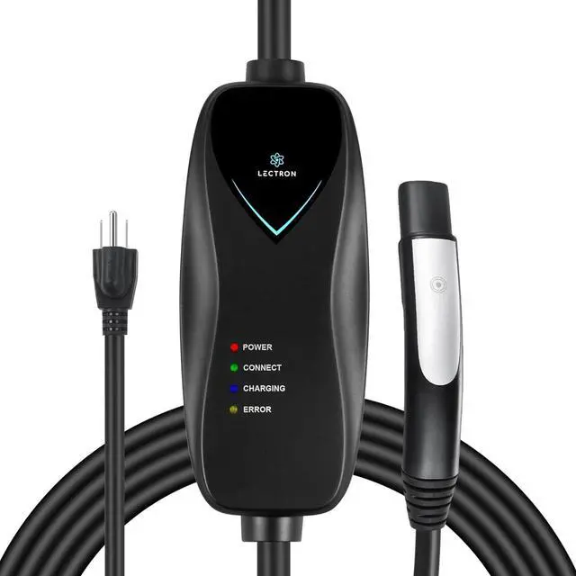 Main image of Level 1 Tesla Charger - 110V, 15 Amp, NEMA 5-15 Plug, 16 ft Extension Cord - Portable Electric Car Charger for Tesla - Compatible with All Tesla Models X/Y/3/S