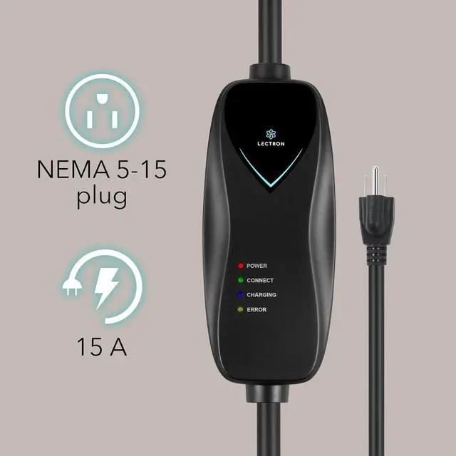 Alt view image 7 of 7 - Level 1 Tesla Charger - 110V, 15 Amp, NEMA 5-15 Plug, 16 ft Extension Cord - Portable Electric Car Charger for Tesla - Compatible with All Tesla Models X/Y/3/S
