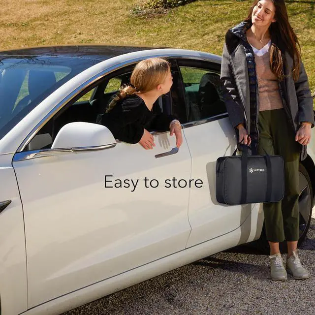 Alt view image 5 of 7 - Level 1 Tesla Charger - 110V, 15 Amp, NEMA 5-15 Plug, 16 ft Extension Cord - Portable Electric Car Charger for Tesla - Compatible with All Tesla Models X/Y/3/S