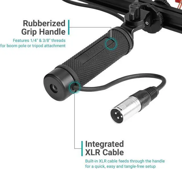 Alt view image 6 of 7 - BWS1000 Blimp Wind & Vibration Protection System for Shotgun Microphones - Features 12-point Internal Shockmount, Integrated XLR Cable, Furry Deadcat Windscreen & Grip Handle with Boom Attachment