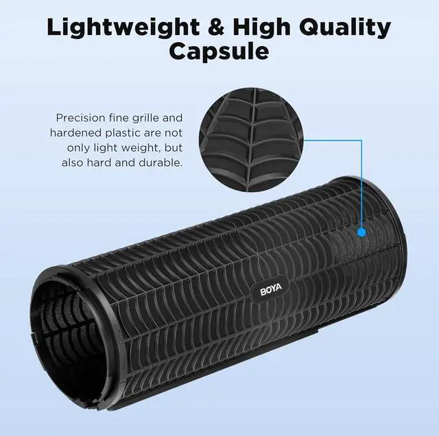 Alt view image 4 of 7 - BY-WS1000 Microphone Blimp Windshield Integrated XLR Cable Wind & Vibration Protection System for Shotgun Microphones with Shock Mount Furry Deadcat Windscreen & Grip Handle