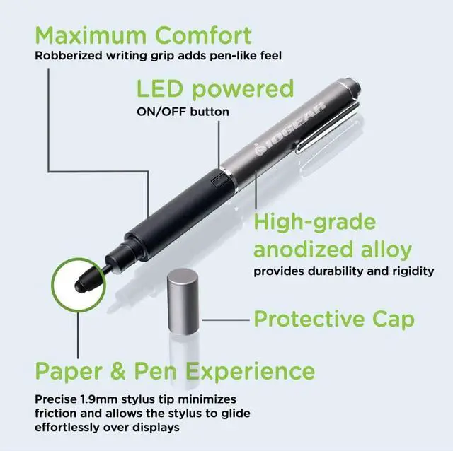 Alt view image 3 of 7 - PenScript Active Electronic Stylus with Precision Power Tip Technology for iPhone, iPad, Androids, Surface and most Touchscreens