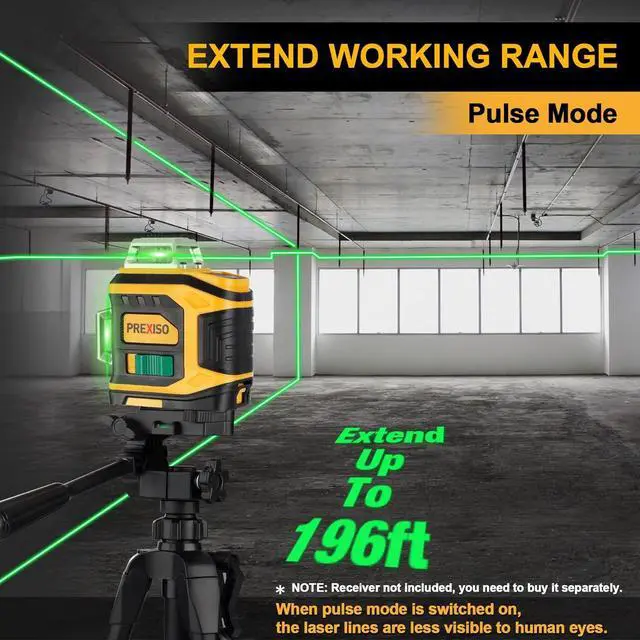 Alt view image 4 of 6 - Rechargeable 360° Self Leveling Green Laser Level with Tripod, Magnetic Base, Glasses - For Construction, Tile, Home Renovation