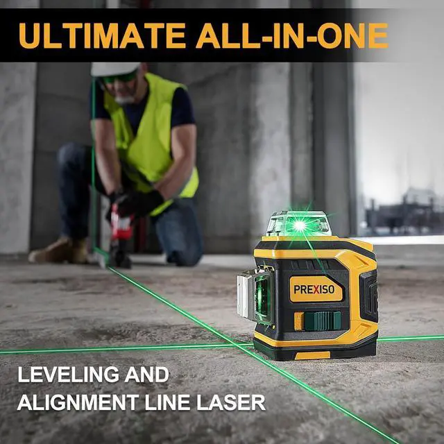 Alt view image 6 of 6 - Rechargeable 360° Self Leveling Green Laser Level with Tripod, Magnetic Base, Glasses - For Construction, Tile, Home Renovation
