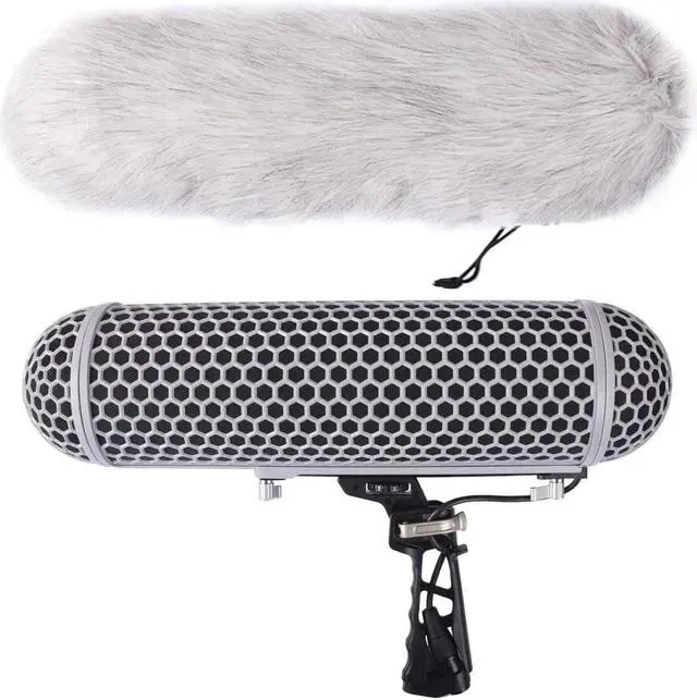 Main image of Microphone Windshield Blimp Windscreen Style Protect Cage and Shock Mount Suspension System Compatible with Rode NTG1 NTG2 NTG3 NTG4+ AT875R Line MKE 600 Series Shotgun Microphones etc